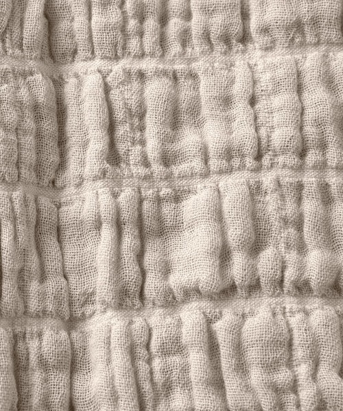 journal standard Furniture （ジャーナルスタンダードファニチャー）の「【AND DECO/アンドデコ】 GAUZE BLANKET S　ガーゼブランケット（ブランケット・レディース・アイボリー/キャメル/ベージュ・FREE）」の14枚目の写真