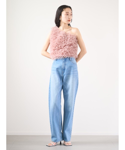 Stylevoice for xxx(スタイルヴォイスフォー)の「ワンショルチュールトップス(タンクトップ・レディース・ブラック/ライトグレー/ピンク・FREE)」の16枚目の写真