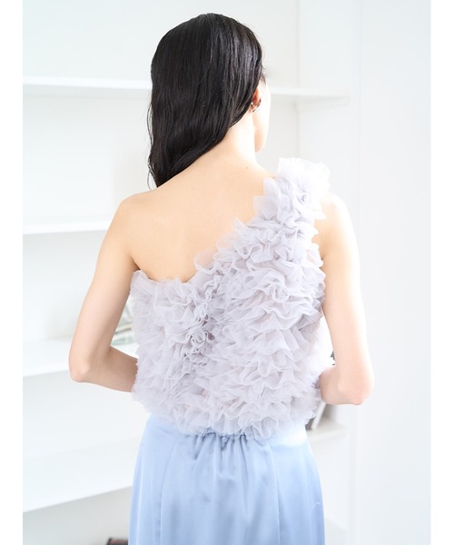 Stylevoice for xxx(スタイルヴォイスフォー)の「ワンショルチュールトップス(タンクトップ・レディース・ブラック/ライトグレー/ピンク・FREE)」の8枚目の写真