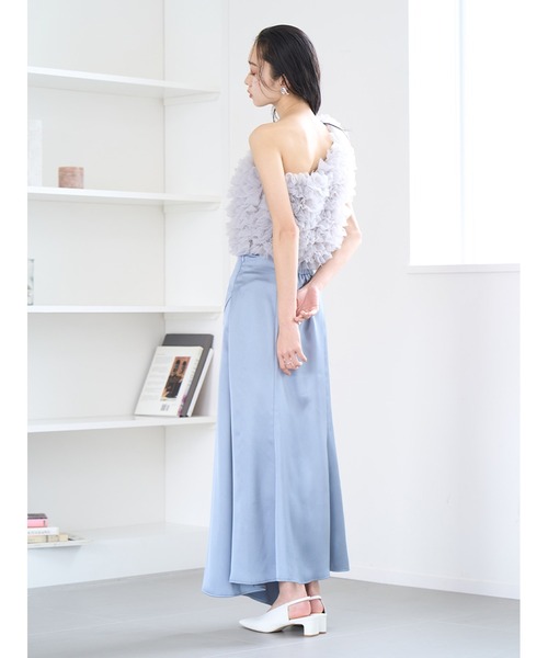 Stylevoice for xxx(スタイルヴォイスフォー)の「ワンショルチュールトップス(タンクトップ・レディース・ブラック/ライトグレー/ピンク・FREE)」の9枚目の写真