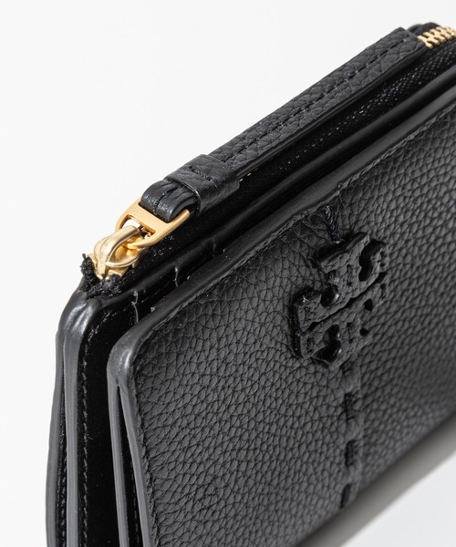 トリーバーチ 財布 無地 長財布 貯まり レザー toryburch 本革 ブラウン 茶 