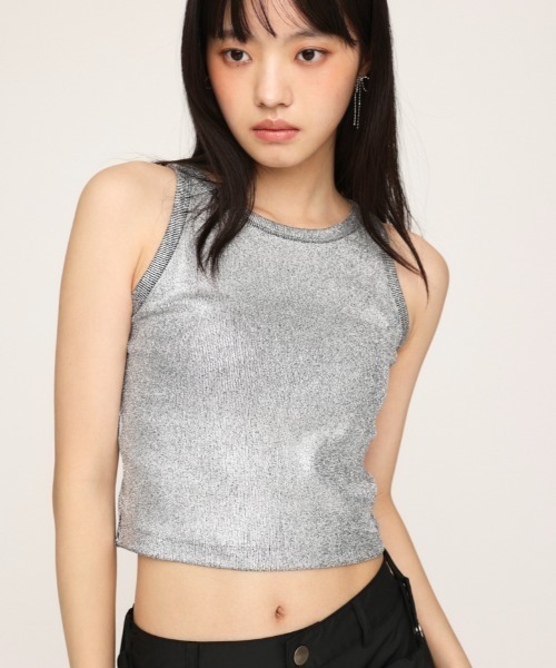 SLY（スライ）の「METALIC CUT T/T メタル カット タンクトップ