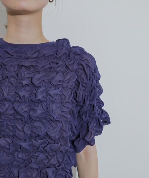 SENSE OF PLACE by URBAN RESEARCH(センスオブプレイスバイアーバンリサーチ)の「ポップコーンシャーリングカットトップ(Tシャツ/カットソー・レディース・ブラック/ネイビー/アイボリー・ONE)」の13枚目の写真