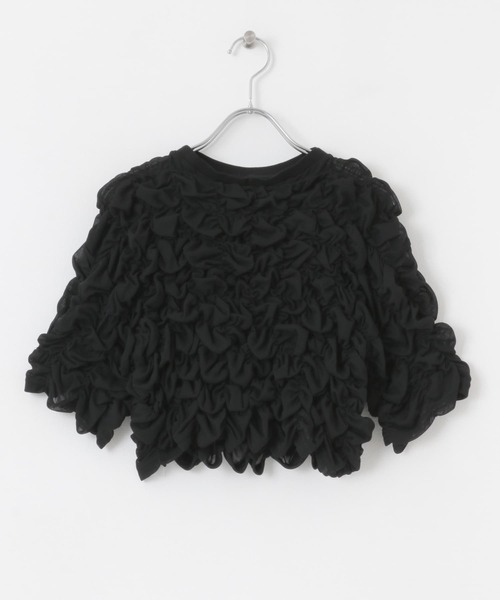 SENSE OF PLACE by URBAN RESEARCH(センスオブプレイスバイアーバンリサーチ)の「ポップコーンシャーリングカットトップ(Tシャツ/カットソー・レディース・ブラック/ネイビー/アイボリー・ONE)」の15枚目の写真