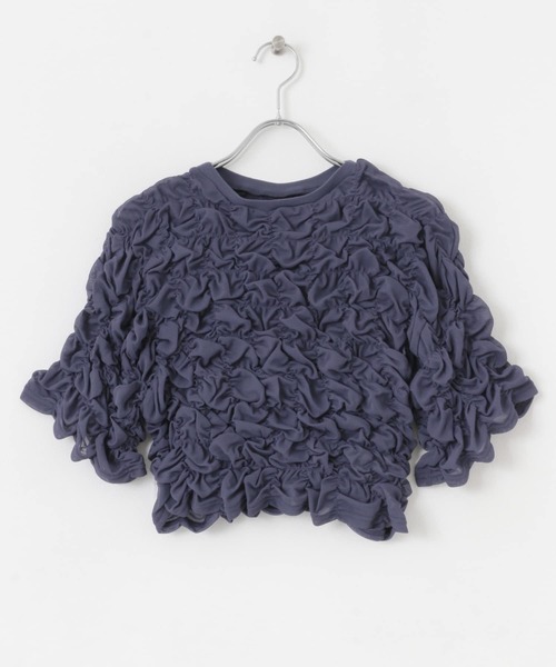 SENSE OF PLACE by URBAN RESEARCH(センスオブプレイスバイアーバンリサーチ)の「ポップコーンシャーリングカットトップ(Tシャツ/カットソー・レディース・ブラック/ネイビー/アイボリー・ONE)」の16枚目の写真