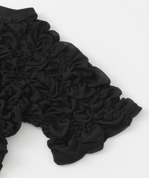 SENSE OF PLACE by URBAN RESEARCH(センスオブプレイスバイアーバンリサーチ)の「ポップコーンシャーリングカットトップ(Tシャツ/カットソー・レディース・ブラック/ネイビー/アイボリー・ONE)」の20枚目の写真