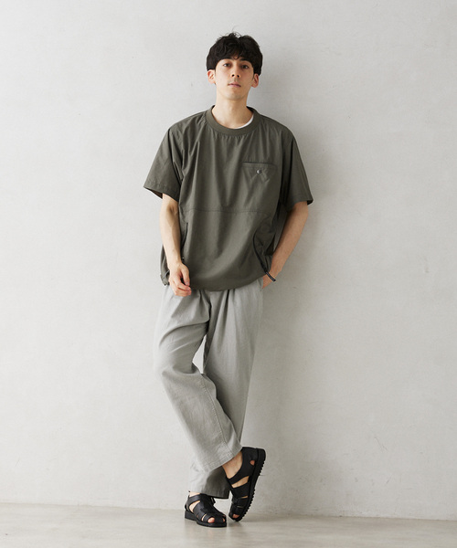 SIERRA DESIGNS（シェラデザイン）の「SIERRA DESIGNS / シエラデザインズ別注 撥水ナイロンTシャツ（Tシャツ/カットソー・メンズ・カーキ/ブラック/チャコールグレー・MEDIUM/LARGE）」の8枚目の写真