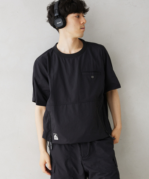 SIERRA DESIGNS（シェラデザイン）の「SIERRA DESIGNS / シエラデザインズ別注 撥水ナイロンTシャツ（Tシャツ/カットソー・メンズ・カーキ/ブラック/チャコールグレー・MEDIUM/LARGE）」の21枚目の写真