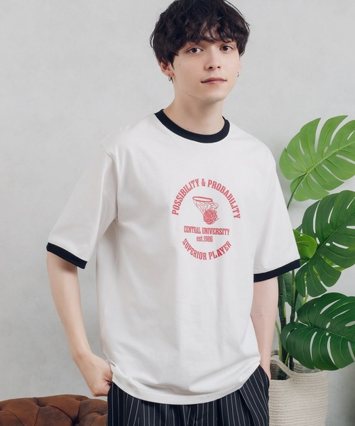 MUHET（ミュエータ）の「リンガーTシャツ（Tシャツ/カットソー・レディース・グリーン/グレイッシュベージュ/オフホワイト/ブルー・X-LARGE/MEDIUM）」の12枚目の写真