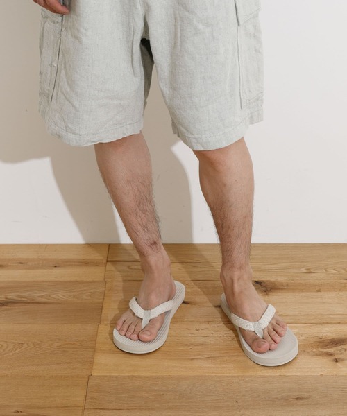 Indosole(インドソール)の「indosole Pable FLIP FLOPS 1(サンダル・メンズ・オフホワイト/ブラック/インディゴブルー・10/9/7)」の2枚目の写真
