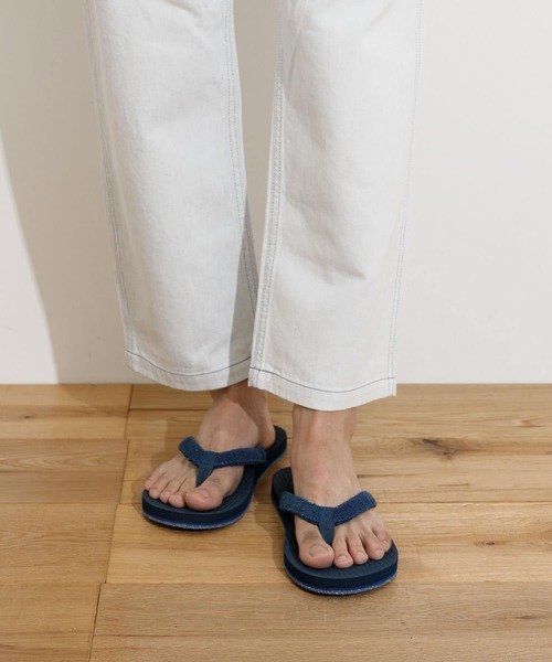Indosole(インドソール)の「indosole Pable FLIP FLOPS 1(サンダル・メンズ・オフホワイト/ブラック/インディゴブルー・10/9/7)」の1枚目の写真