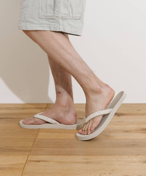 Indosole(インドソール)の「indosole Pable FLIP FLOPS 1(サンダル・メンズ・オフホワイト/ブラック/インディゴブルー・10/9/7)」の4枚目の写真