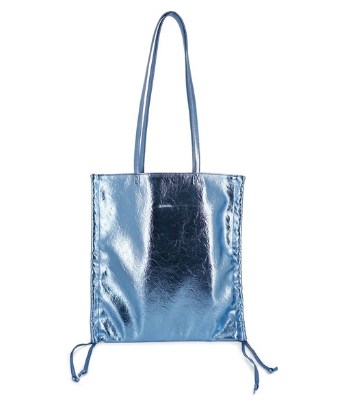 MURUA（ムルーア）の「【WEB限定商品】MURUA (ムルーア)メタリックサイドシャーリングリボントートバッグ　A4対応　MR-B1291（トートバッグ・レディース・シルバー/ブルー・FREE）」の3枚目の写真