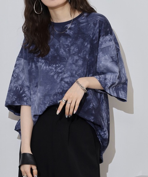 ATELANE(アテレーン)の「タイダイBIGTシャツ(Tシャツ/カットソー・メンズ・ブラック×ベージュ/ブラック×ブルー/ホワイト×ブラック/ネイビー・M/L)」の13枚目の写真