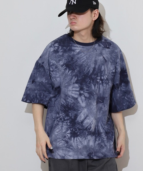 ATELANE(アテレーン)の「タイダイBIGTシャツ(Tシャツ/カットソー・メンズ・ブラック×ベージュ/ブラック×ブルー/ホワイト×ブラック/ネイビー・M/L)」の8枚目の写真