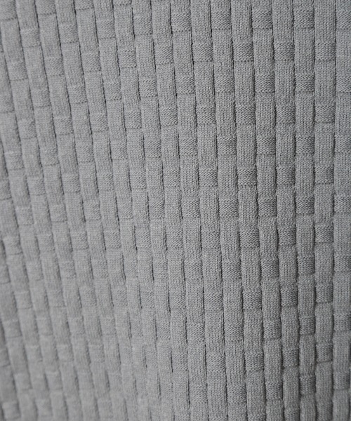 CROWDED CLOSET（クラウデッドクローゼット）の「格子柄モックネックニット（ニット/セーター・メンズ・ホワイト/ネイビー/ブラック/ライトグレー・02/04/03）」の8枚目の写真