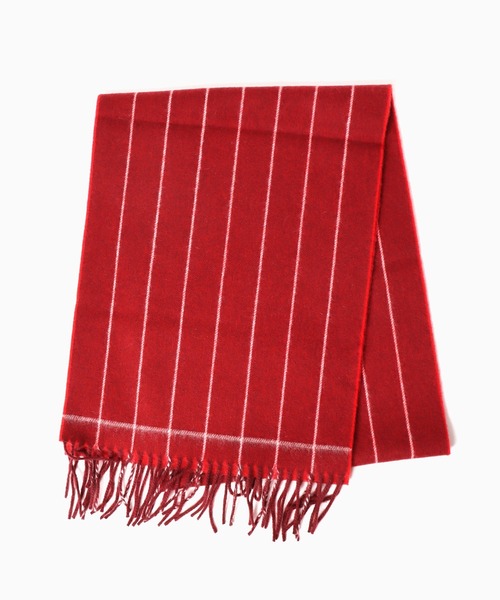 Hilltop(ヒルトップ)の「HILLTOP/ヒルトップ マフラー メリノウール(マフラー・メンズ・グレー系/グリーン系/ネイビー系/レッド系・FREE)」の4枚目の写真