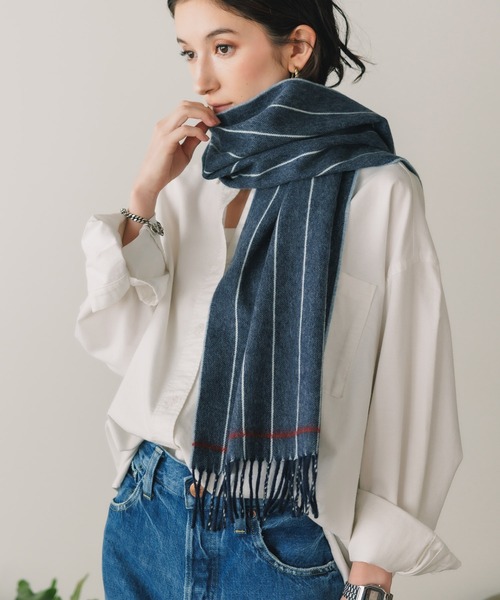 Hilltop(ヒルトップ)の「HILLTOP/ヒルトップ マフラー メリノウール(マフラー・メンズ・グレー系/グリーン系/ネイビー系/レッド系・FREE)」の18枚目の写真