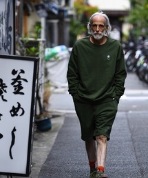 HIPANDA（ハイパンダ）の「(HIPANDA ハイパンダ) 男女兼用 ベーシック メンズ ワンポイント ロゴ クルーネック トレーナー（スウェット）」