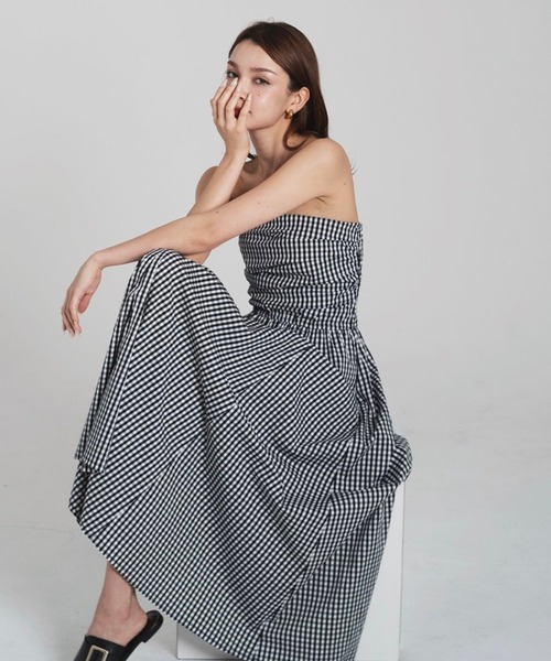 decorative bare top flare dress【RC】（ワンピース）｜RANCLIC（ラン 