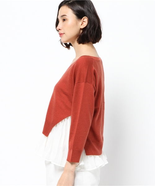 URBAN RESEARCH（アーバンリサーチ）の「UR サイドスリット7分袖セットプルオーバー（その他トップス・レディース・オレンジ/グレー/ネイビー・FREE）」の5枚目の写真