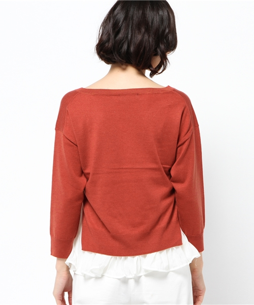 URBAN RESEARCH（アーバンリサーチ）の「UR サイドスリット7分袖セットプルオーバー（その他トップス・レディース・オレンジ/グレー/ネイビー・FREE）」の6枚目の写真