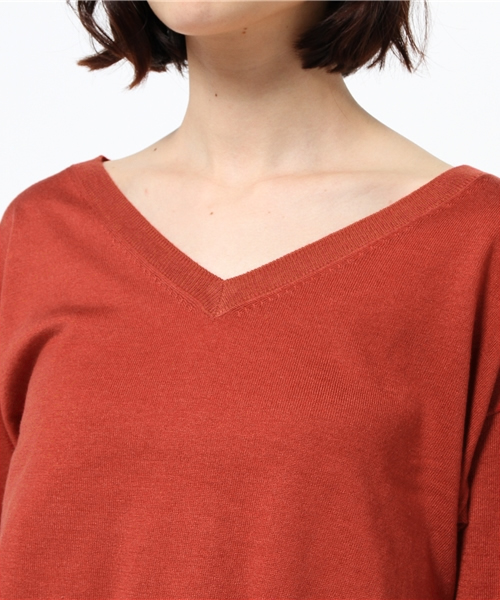 URBAN RESEARCH（アーバンリサーチ）の「UR サイドスリット7分袖セットプルオーバー（その他トップス・レディース・オレンジ/グレー/ネイビー・FREE）」の7枚目の写真