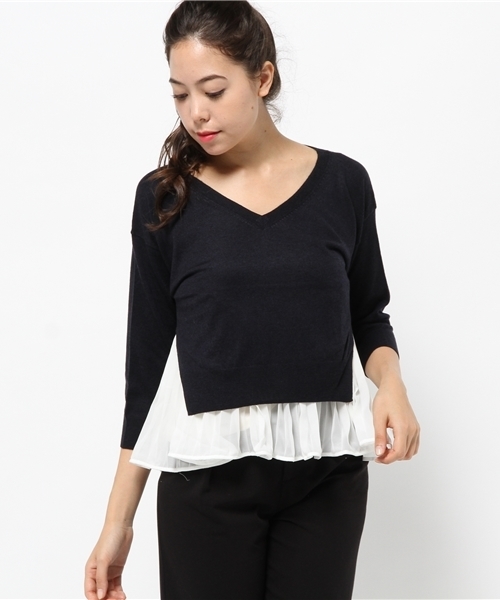 URBAN RESEARCH（アーバンリサーチ）の「UR サイドスリット7分袖セットプルオーバー（その他トップス・レディース・オレンジ/グレー/ネイビー・FREE）」の13枚目の写真