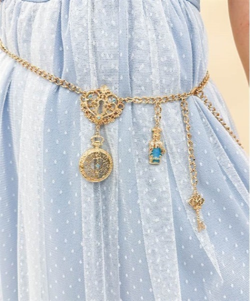 axes femme POETIQUE（アクシーズファムポエティック）の「兎を追いかけてチェーンベルト（ベルト・レディース・シルバー/ゴールド・FREE）」の2枚目の写真