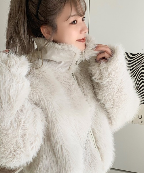 Milly - MILLY ショートジャケット　サイズM セール】【mily bilet】今期主役級ふわふわアウター。ミックス