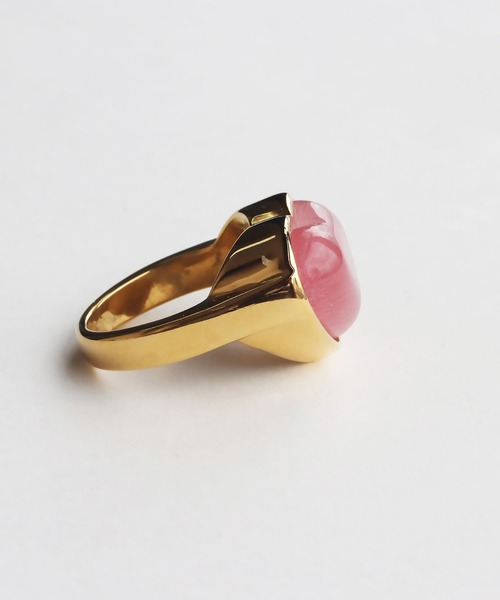 abaskdesign（アバスクデザイン）の「金属アレルギー対応  ピンクハートリング ピンクキャッツアイ（リング・レディース・ピンク・14号/17号/11号）」の10枚目の写真
