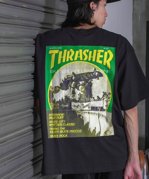 【セール】Manhattan Portage × THRASHER BACK COVER S/S T-SHIRTS/マンハッタンポーテージ × スラッシャー マガジングラフィックバックプリントコレボレーション半袖Tシャツ（Tシャツ/カットソー）｜Manhattan Portage（マンハッタンポーテージ） 6,486円