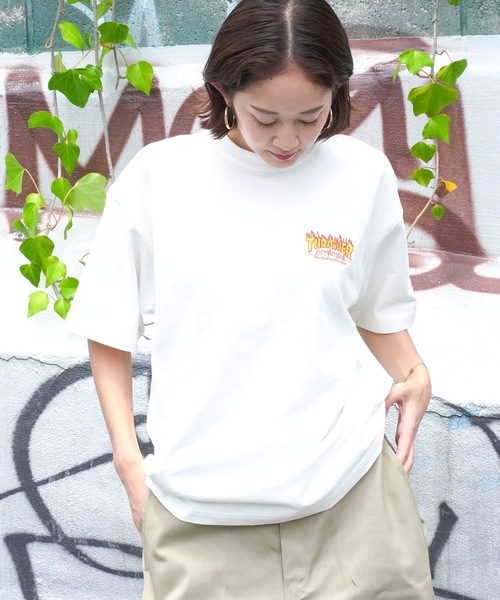 【セール】Manhattan Portage × THRASHER BACK COVER S/S T-SHIRTS/マンハッタンポーテージ × スラッシャー マガジングラフィックバックプリントコレボレーション半袖Tシャツ（Tシャツ/カットソー）｜Manhattan Portage（マンハッタンポーテージ）