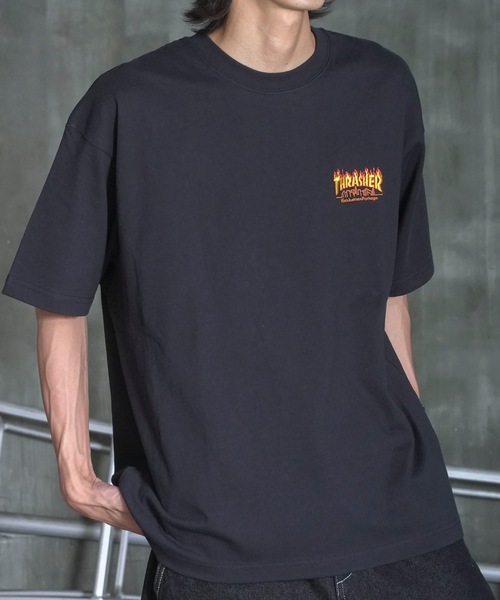 【セール】Manhattan Portage × THRASHER BACK COVER S/S T-SHIRTS/マンハッタンポーテージ × スラッシャー マガジングラフィックバックプリントコレボレーション半袖Tシャツ（Tシャツ/カットソー）｜Manhattan Portage（マンハッタンポーテージ）