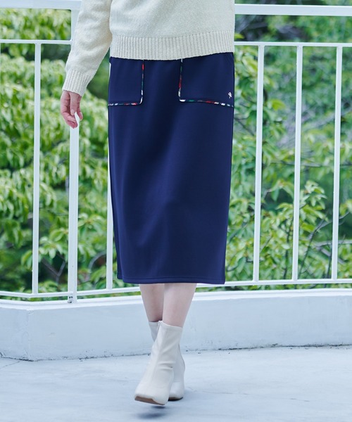 Arnold Palmer（アーノルドパーマー）の「パーマーチェック パイピングスカート（スカート・レディース・ブラック/ネイビー・M/S/L）」の14枚目の写真