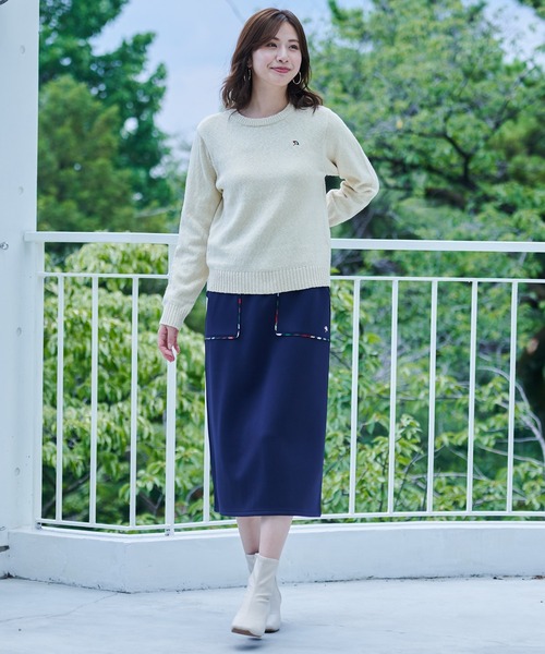 Arnold Palmer（アーノルドパーマー）の「パーマーチェック パイピングスカート（スカート・レディース・ブラック/ネイビー・M/S/L）」の16枚目の写真