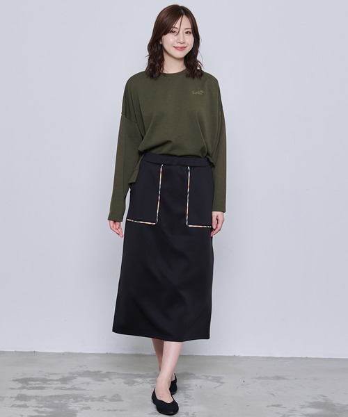 Arnold Palmer（アーノルドパーマー）の「パーマーチェック パイピングスカート（スカート・レディース・ブラック/ネイビー・M/S/L）」の10枚目の写真