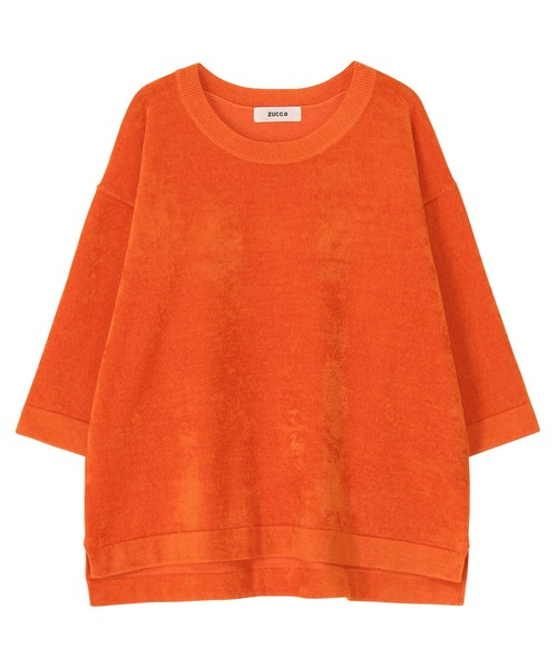 ZUCCa（ズッカ）の「モールニット / ニットプルオーバー / (O)（ニット/セーター・レディース・ネイビー/ベージュ/オレンジ・M size）」の6枚目の写真