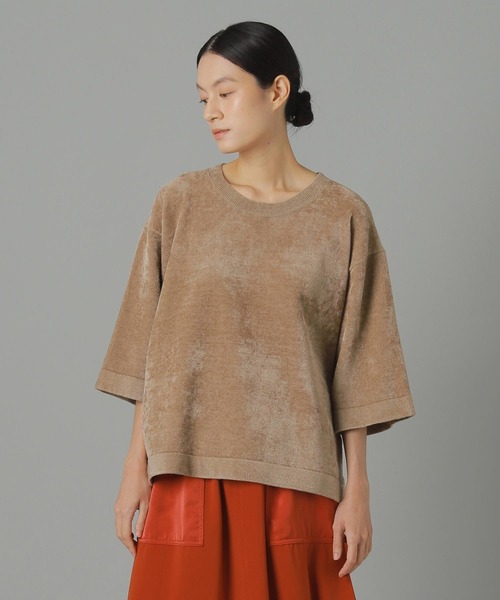 ZUCCa（ズッカ）の「モールニット / ニットプルオーバー / (O)（ニット/セーター・レディース・ネイビー/ベージュ/オレンジ・M size）」の10枚目の写真