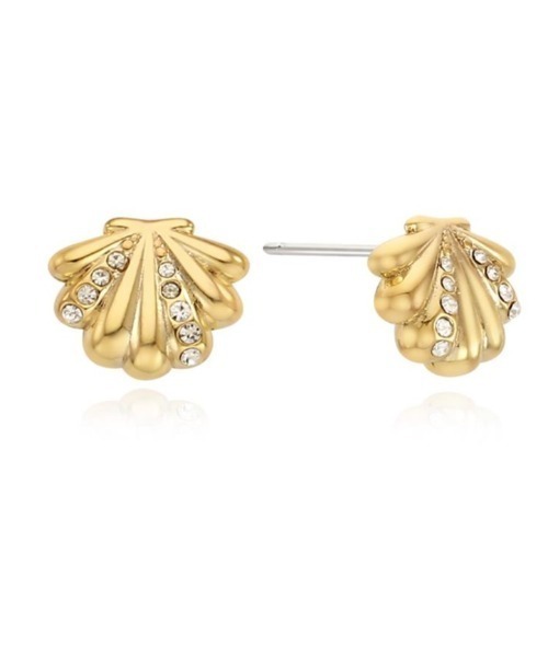 VINTAGE HOLLYWOOD(ビンテージハリウッド)の「●MINI SHELL EARRINGS_2COLOR(ピアス(両耳用)・レディース・シルバー/ゴールド・FREE)」の2枚目の写真