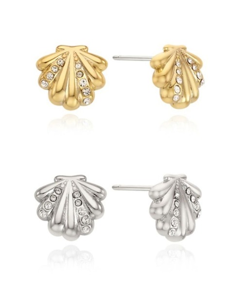 VINTAGE HOLLYWOOD(ビンテージハリウッド)の「●MINI SHELL EARRINGS_2COLOR(ピアス(両耳用)・レディース・シルバー/ゴールド・FREE)」の4枚目の写真
