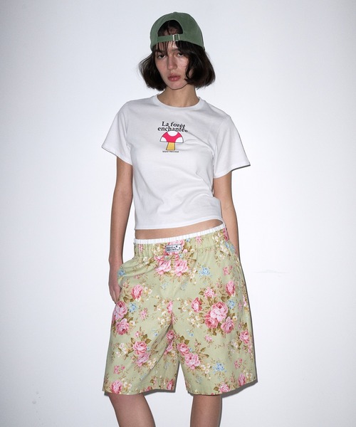 Mardi Mercredi(マルディメクルディ)の「SLIM TSHIRT ENCHANT : MUSHROOM / スリム Tシャツ ENCHANT:マッシュルーム(Tシャツ/カットソー・レディース・ホワイト・FREE)」の2枚目の写真