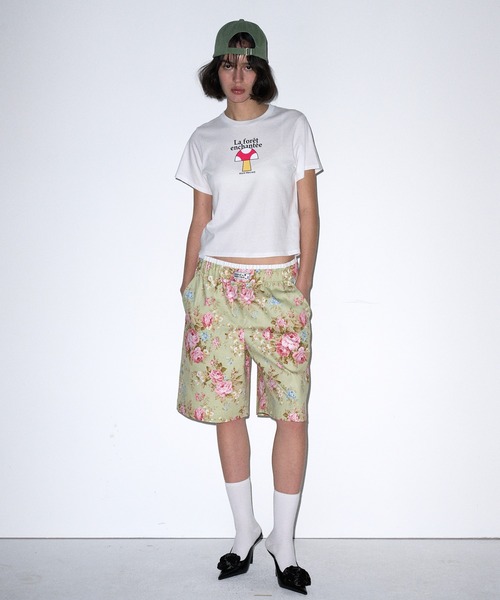 Mardi Mercredi(マルディメクルディ)の「SLIM TSHIRT ENCHANT : MUSHROOM / スリム Tシャツ ENCHANT:マッシュルーム(Tシャツ/カットソー・レディース・ホワイト・FREE)」の6枚目の写真