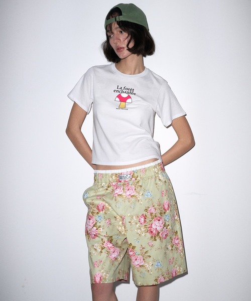 Mardi Mercredi(マルディメクルディ)の「SLIM TSHIRT ENCHANT : MUSHROOM / スリム Tシャツ ENCHANT:マッシュルーム(Tシャツ/カットソー・レディース・ホワイト・FREE)」の4枚目の写真