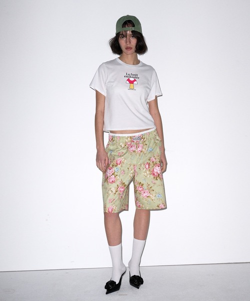 Mardi Mercredi(マルディメクルディ)の「SLIM TSHIRT ENCHANT : MUSHROOM / スリム Tシャツ ENCHANT:マッシュルーム(Tシャツ/カットソー・レディース・ホワイト・FREE)」の3枚目の写真