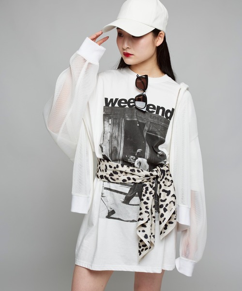 Narcissus（ナルシス）の「メッシュフードジップパーカー　ボンディング（その他アウター・レディース・ホワイト/ブラック・FREE）」の6枚目の写真