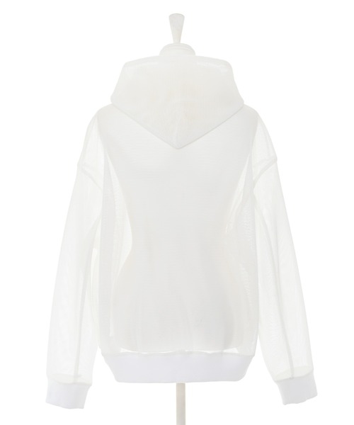 Narcissus（ナルシス）の「メッシュフードジップパーカー　ボンディング（その他アウター・レディース・ホワイト/ブラック・FREE）」の12枚目の写真