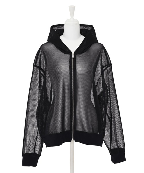 Narcissus（ナルシス）の「メッシュフードジップパーカー　ボンディング（その他アウター・レディース・ホワイト/ブラック・FREE）」の13枚目の写真