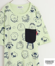 PEANUTS 天竺 総柄プリントTシャツ