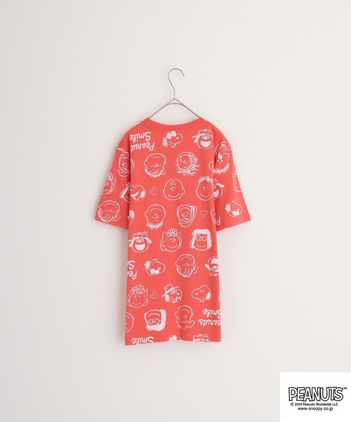 PEANUTS(ピーナッツ)の「PEANUTS 天竺 総柄プリントTシャツ(Tシャツ/カットソー・メンズ・チャコール/コーラル/ホワイト/ライトグリーン・S/LL/M/L)」の10枚目の写真
